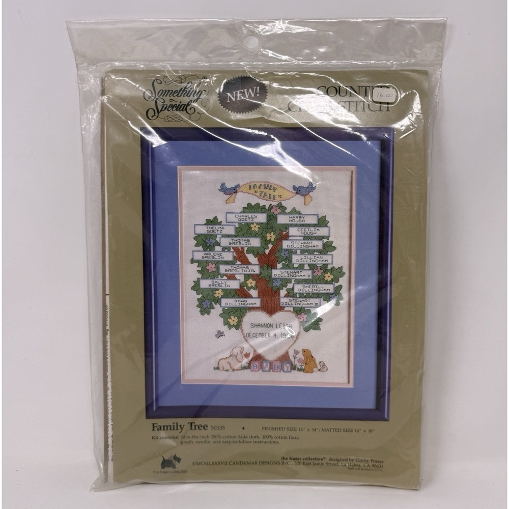 Something Special Counted Cross Stitch Family Tree 50335 SEALED NEW